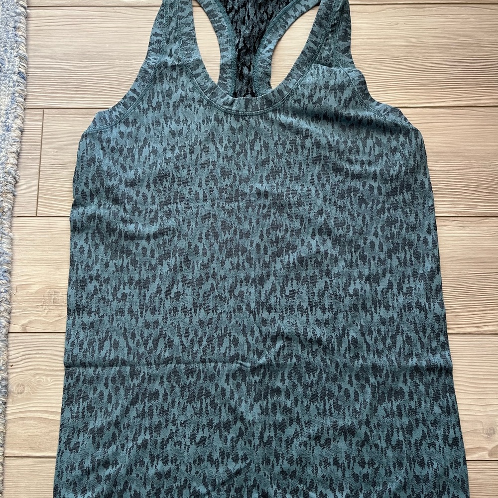 Women's Sleeveless Black and Teal Top